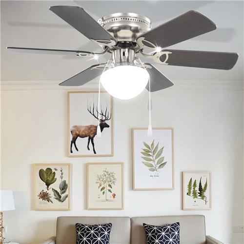 vidaXL Plafondventilator met lamp 82 cm donkerbruin