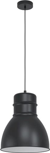 EGLO Ebury Hanglamp - E27 - Ø 38 cm - Zwart/Wit