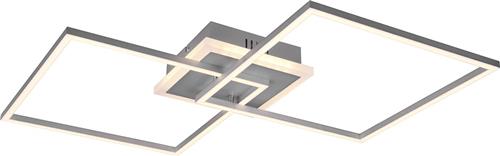 LED Plafondlamp - Trion Aruba - 35.5W - RGBW - Dimbaar - Afstandsbediening - Vierkant - Mat Titaan - Aluminium