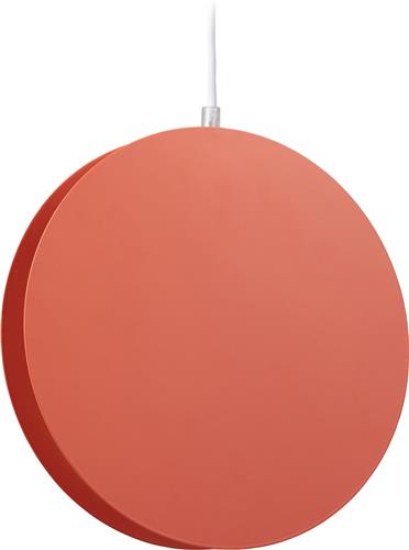 Relaxdays hanglamp cirkel - pendellamp rond metaal - verstelbare eetkamerlamp - slaapkamer - Oranje