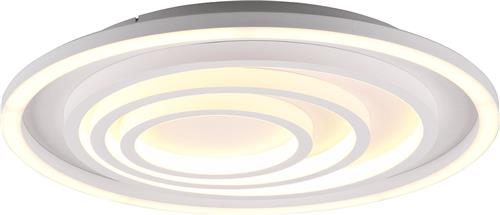 LED Plafondlamp - Plafondverlichting - Torna Kamaro - 40W - Dimbaar - Aanpasbare Kleur - Afstandsbediening - Rond - Mat Wit - Aluminium