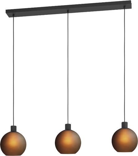 EGLO hanglamp Cesenatico 1 gerookt glas 3xE27