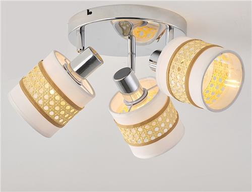 Rotan plafondspot 3-lichts - Besi