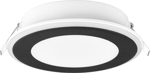 LED Spot - Inbouwspot - Torna Auran - 10W - Warm Wit 3000K - Rond - Mat Zwart - Kunststof