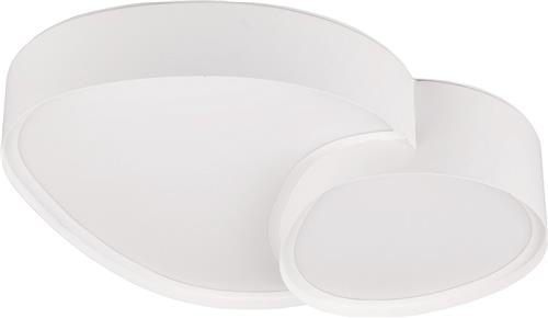 LED Plafondlamp - Torna Shine - 21W - Aanpasbare Kleur - Dimbaar - Afstandsbediening - Mat Wit - Metaal