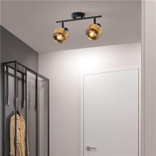 Luxe plafondlamp met brons details, 2-lichts - Oro