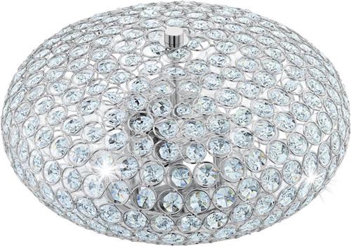 EGLO Clemente - Plafondlamp - 2 Lichts - Ø350mm. - Chroom - Helder