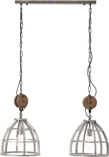 Brilliant Eduino Hanglamp - Zink Antiek 60W