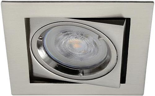 Platte inbouwspot Fabbe -Vierkant RVS Look -Extra Warm Wit -Dimbaar -3.8W -RTM Lighting LED