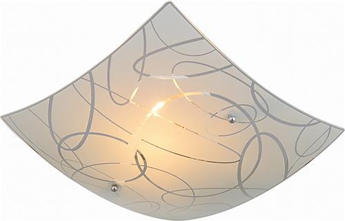 LED Plafondlamp - Plafondverlichting - Trion Spirilo - E27 Fitting - 1-lichts - Vierkant - Mat Wit - Aluminium