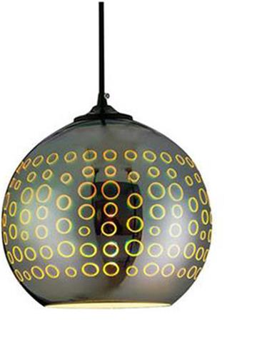 LED Hanglamp 3D - Radus - Rond - Chroom Glas - E27