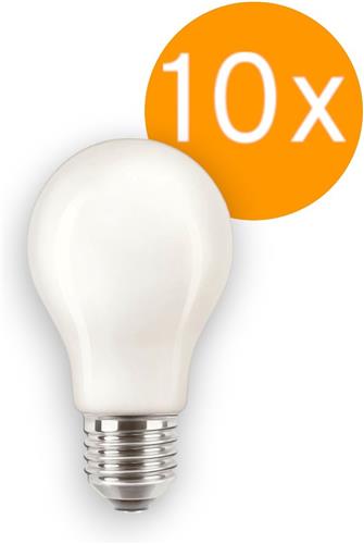 Doos 10 stuks Philips LED lamp E27 10.5W 1521lm 2700K Mat Niet-Dimbaar A60