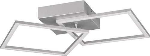 LED Plafondlamp - Plafondverlichting - Trion Square - 20W - Warm Wit 3000K - Vierkant - Titaan - Metaal