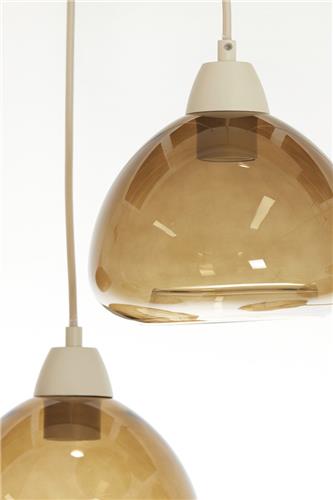 Light & Living Hanglamp Bisho - 10-Lamps - Bruin