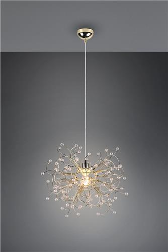 LED Hanglamp - Hangverlichting - Trion Guston - E27 Fitting - 1-lichts - Rond - Mat Goud - Aluminium