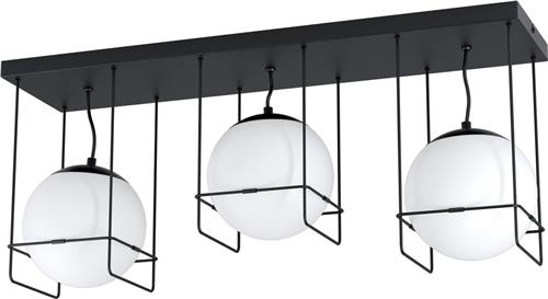 EGLO Versuola Plafondlamp - E27 - 77 cm - Zwart/Wit