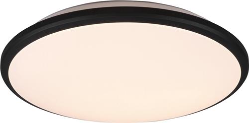 LED Plafondlamp - Plafondverlichting - Torna Lombis - 20.5W - Warm Wit 3000K - Dimbaar - Rond - Mat Zwart - Kunststof