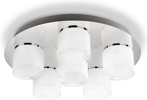 Philips Byzantin - Plafonnière - 6 Lichtpunten - chroom - 6 x 400lm