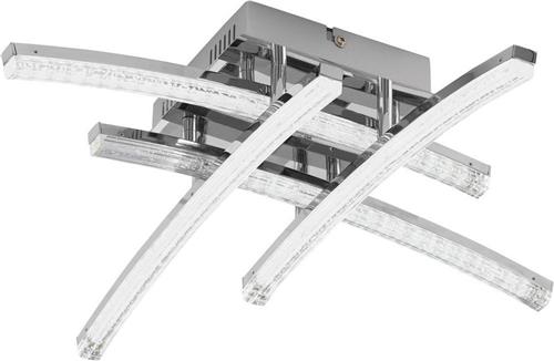 EGLO Pertini - Plafondlamp - 4 Lichts - Chroom - Transparant