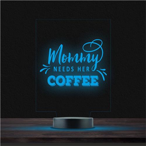 Led Lamp Met Gravering - RGB 7 Kleuren - Mommy Needs Her Coffee