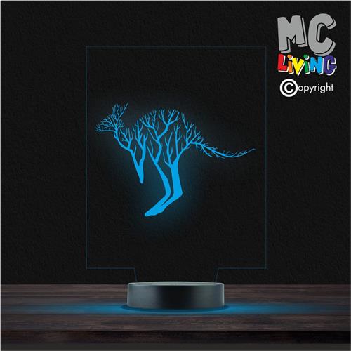 Led Lamp Met Gravering - RGB 7 Kleuren - Kangeroe