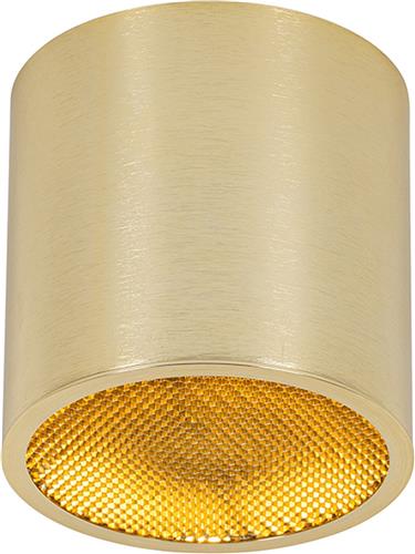 QAZQA impact - Design Plafondspot | Spotje | Opbouwspot - 1 lichts - Ø 12 cm - Goud - Woonkamer | Slaapkamer | Keuken