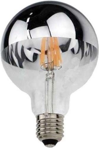 LED -Glühbirne E27 Filament 7W G95 Silberreflexion - Warm wit licht - Overig - Zilver - Argent - SILUMEN