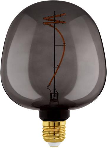 EGLO LED Lamp - E27 - Ø 12,5 cm - G125 - Zwart - 2000K - Dimbaar