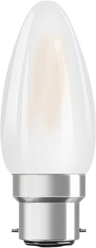 Ledvance Classic Superior LEDbulb B22d Kaars Filament Mat 3.4W 470lm - 927 Zeer Warm Wit | Beste Kleurweergave - Dimbaar - Vervangt 40W