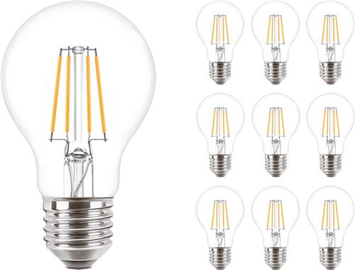 Voordeelpak 10x Philips Corepro LEDbulb E27 A60 4.3W 827 Helder - Vervangt 40W