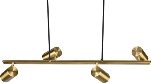 LED Hanglamp - Trion Milona - GU10 Fitting - 4-lichts - Rond - Mat Goud - Aluminium