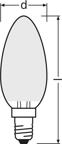 OSRAM SUPERSTAR+ CLASSIC P GLFR 25 LED lamp, 2,2W, 300lm