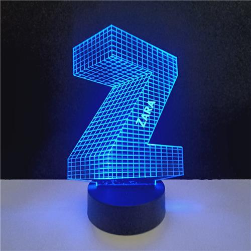 3D LED Lamp - Letter Met Naam - Zara