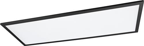 LED Plafondlamp - Plafondverlichting - Torna Tirus - 34W - Aanpasbare Kleur - Afstandsbediening - Dimbaar - Rechthoek - Mat Zwart - Aluminium