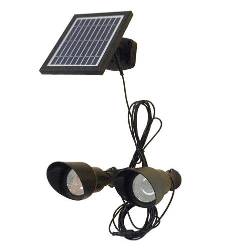 Solar tuinverlichting - Wandspot buiten 'Heads' - Complete set met twee spots en los solarpaneel - Op zonne-energie