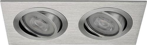 Philips Dubbele Dimtone inbouwspot Olov -Dubbel Chrome -Philips Warm Glow -Dimbaar -4.9W -Philips LED