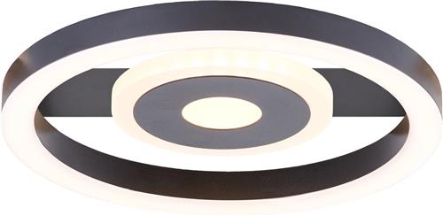 Brilliant Maureen - Plafondlamp - LED 12W - 3000K - Zwart