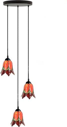Art Deco Trade - Tiffany Kroonluchter Lovely Flower Red 3