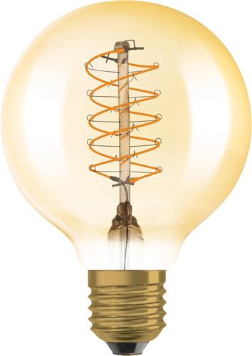 Ledvance Vintage 1906 LED E27 Globe Goud 7W 600lm - 822 Zeer Warm Wit | Dimbaar - Vervangt 48W