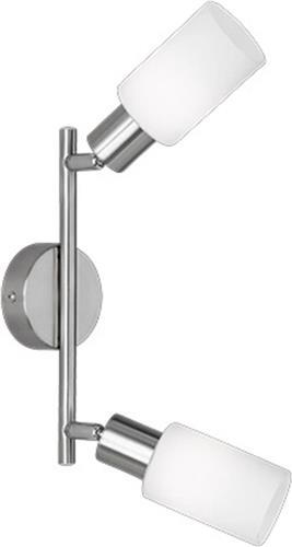 LED Plafondspot - Trion Smast - E14 Fitting - 2-lichts - Rechthoek - Mat Nikkel - Aluminium