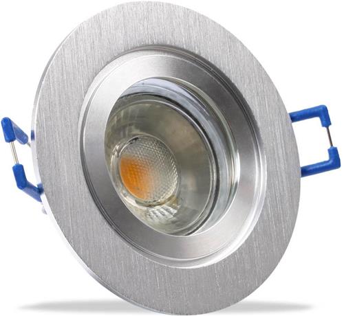 IP44 LED Inbouwspot Arya - badkamer of buiten - Ronde spot - Chrome glimmend - Koel Wit - 4000K - 3Watt - Philips