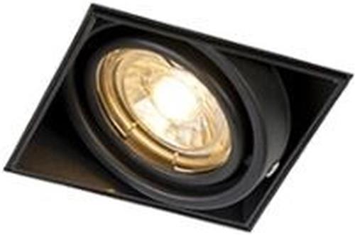QAZQA oneon trimless 50 - Moderne LED Smart Inbouwspot incl. wifi - 1 lichts - L 8.8 cm - Zwart - Woonkamer | Slaapkamer | Keuken