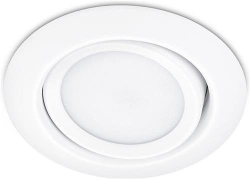 LED Spot - Inbouwspot - Torna Roluno - 5W - Warm Wit 3000K - Rond - Mat Wit - Aluminium - Ø80