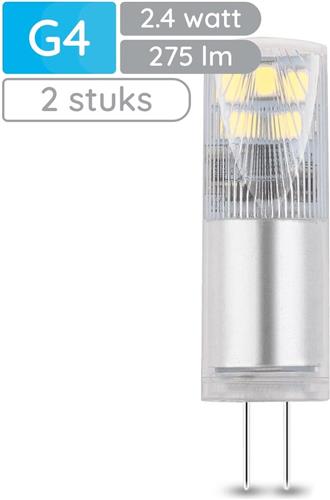 Modee LED Lamp G4 - 2.4W 4000K 275 LM 12V - LED Lamp insteek - Wit Licht - 2 stuks