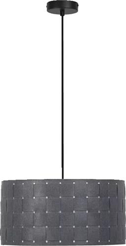 LEDVANCE hanglamp Decor Felt Weaving grijs van vilt & metaal, E27, 380 mm diameter, warme lichteffecten dankzij geweven lampenkap, duurzaam dankzij vervangbare lichtbron, eenvoudig te installeren