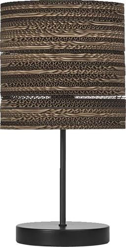 LEDVANCE tafellamp Decor Karton Cilinder bruin van golfkarton, E27, 200 mm diameter, lampenkap van gerecycled materiaal, duurzaam dankzij vervangbare lichtbron, eenvoudig te installeren