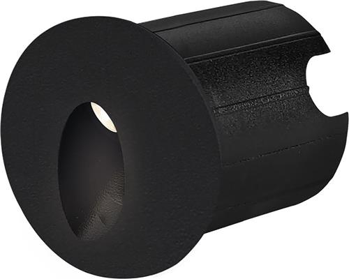 LED Inbouw Wandspot - Brinton Victo - 2W 240lm - 830 Warm Wit 3000K - IP65 - Rond - Zwart