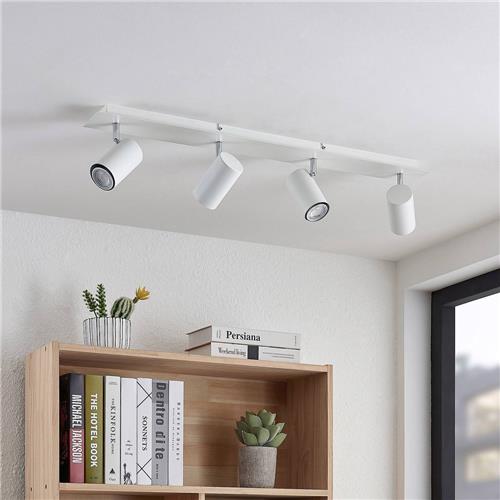 Lindby - buitenspot - 4lichts - staal, aluminium - H: 12.5 cm - GU10 - zand wit