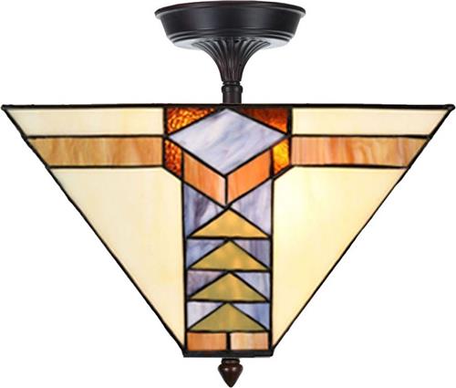 Art Deco Trade - Tiffany Verlengde Plafonnière Pyramide