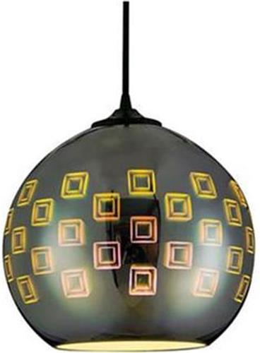 LED Hanglamp 3D - Spectra - Rond - Chroom Glas - E27